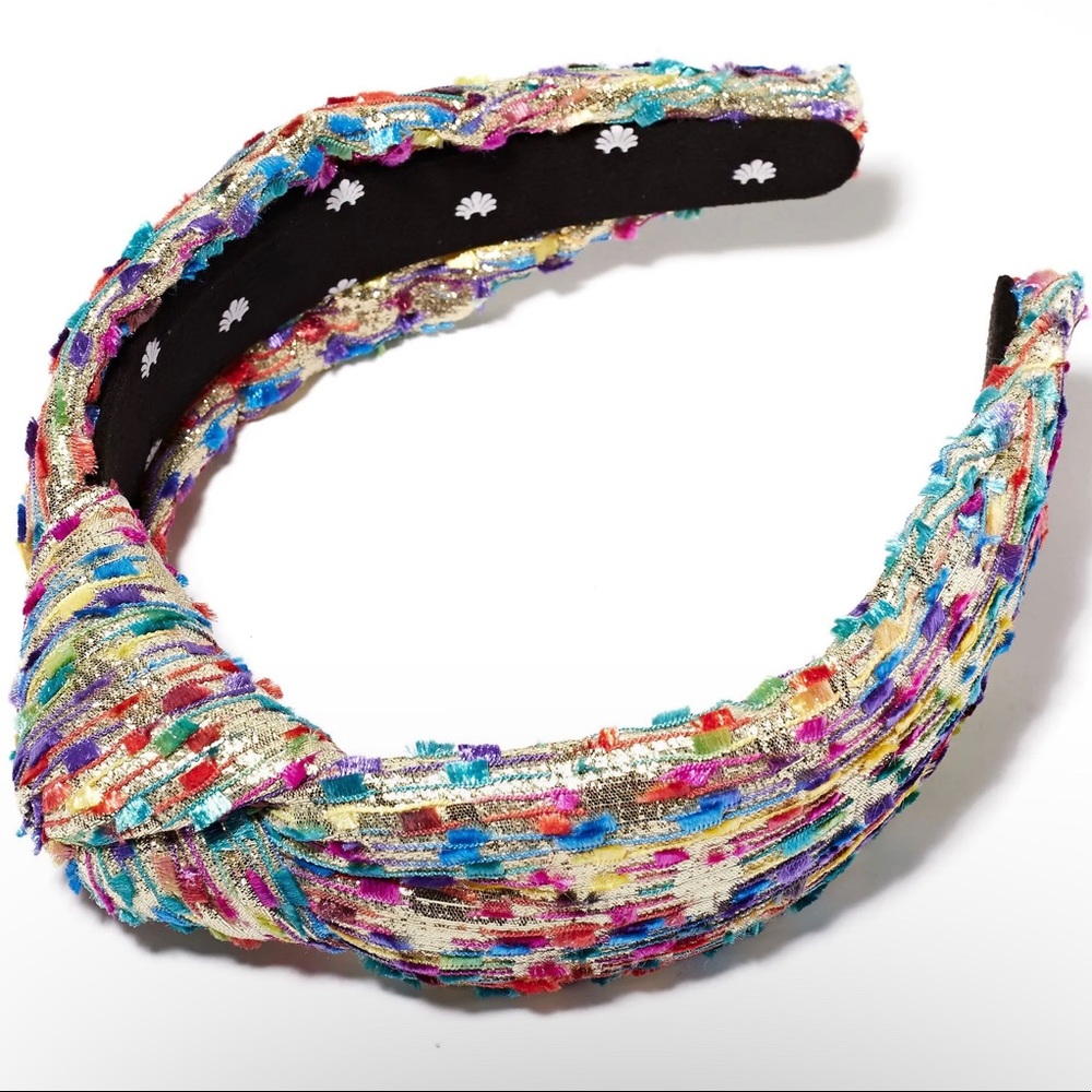 NWOT Lele Sadoughi Gold Metallic Confetti Headband- never worn